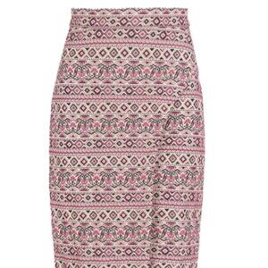 SILVIA TCHERASSI Thora Skirt Magenta Metallic Multi Jacquard Long L $590